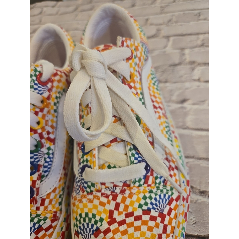 Vans Old Skool Pride Platform Skate Shoes Multi Color, Women's 6.5, EUC (102) - Picture 5 of 8
